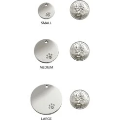 Red Dingo Circle Crystal Diamante Stainless Steel Personalized Dog & Cat ID Tag -Blue Buffalo Shop 260780 PT8. AC SS1800 V1617701794