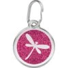 Red Dingo Glitter Dragonfly Stainless Steel Personalized Dog & Cat ID Tag, Pink 1 Red Dingo Glitter Dragonfly Stainless Steel Personalized Dog & Cat ID Tag, Pink -Blue Buffalo Shop 260819 MAIN. AC SS1800 V1698956615