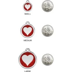 Red Dingo Glitter Heart Stainless Steel Personalized Dog & Cat ID Tag 15 Red Dingo Glitter Heart Stainless Steel Personalized Dog & Cat ID Tag -Blue Buffalo Shop 260832 PT8. AC SS1800 V1617698514