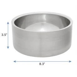Frisco Insulated Non-Skid Stainless Steel Dog & Cat Bowl 11 Frisco Insulated Non-Skid Stainless Steel Dog & Cat Bowl -Blue Buffalo Shop 261757 PT1. AC SS1800 V1623937522