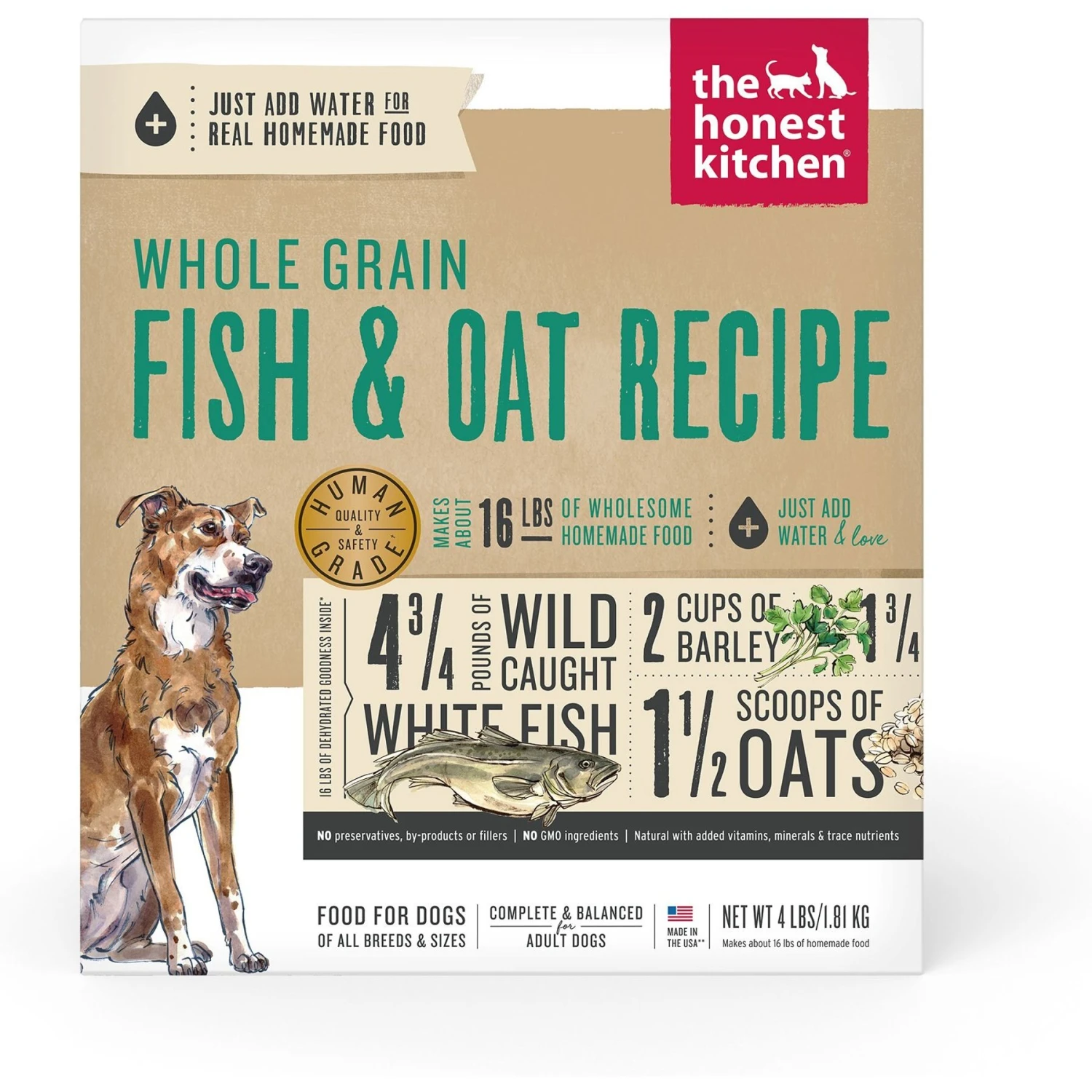 The Honest Kitchen Whole Grain Fish & Oat Recipe Dehydrated Dog Food 3 The Honest Kitchen Whole Grain Fish & Oat Recipe Dehydrated Dog Food