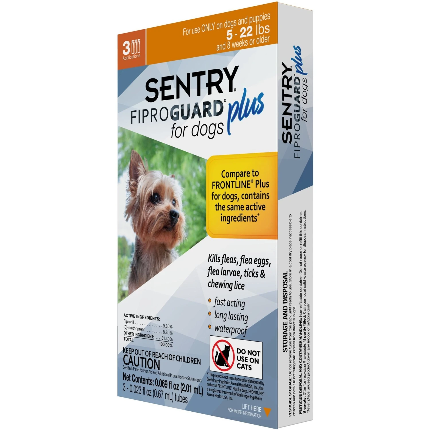 Sentry Fiproguard Plus Squeeze-On Flea & Tick Treatment For Dogs, 5 - 22lbs 3 Sentry Fiproguard Plus Squeeze-On Flea & Tick Treatment For Dogs, 5 - 22lbs