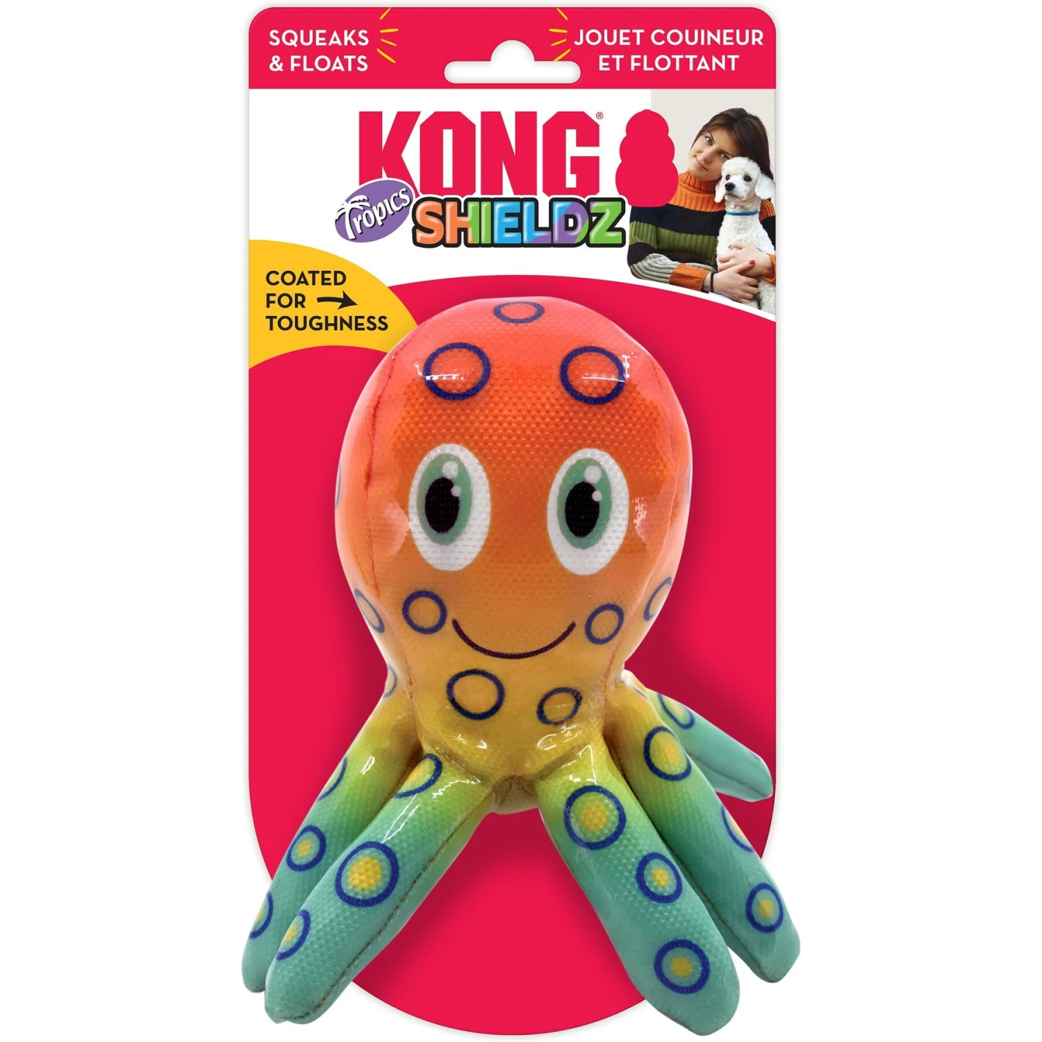 KONG Shieldz Tropics Octopus Dog Toy 6 KONG Shieldz Tropics Octopus Dog Toy - Image 4