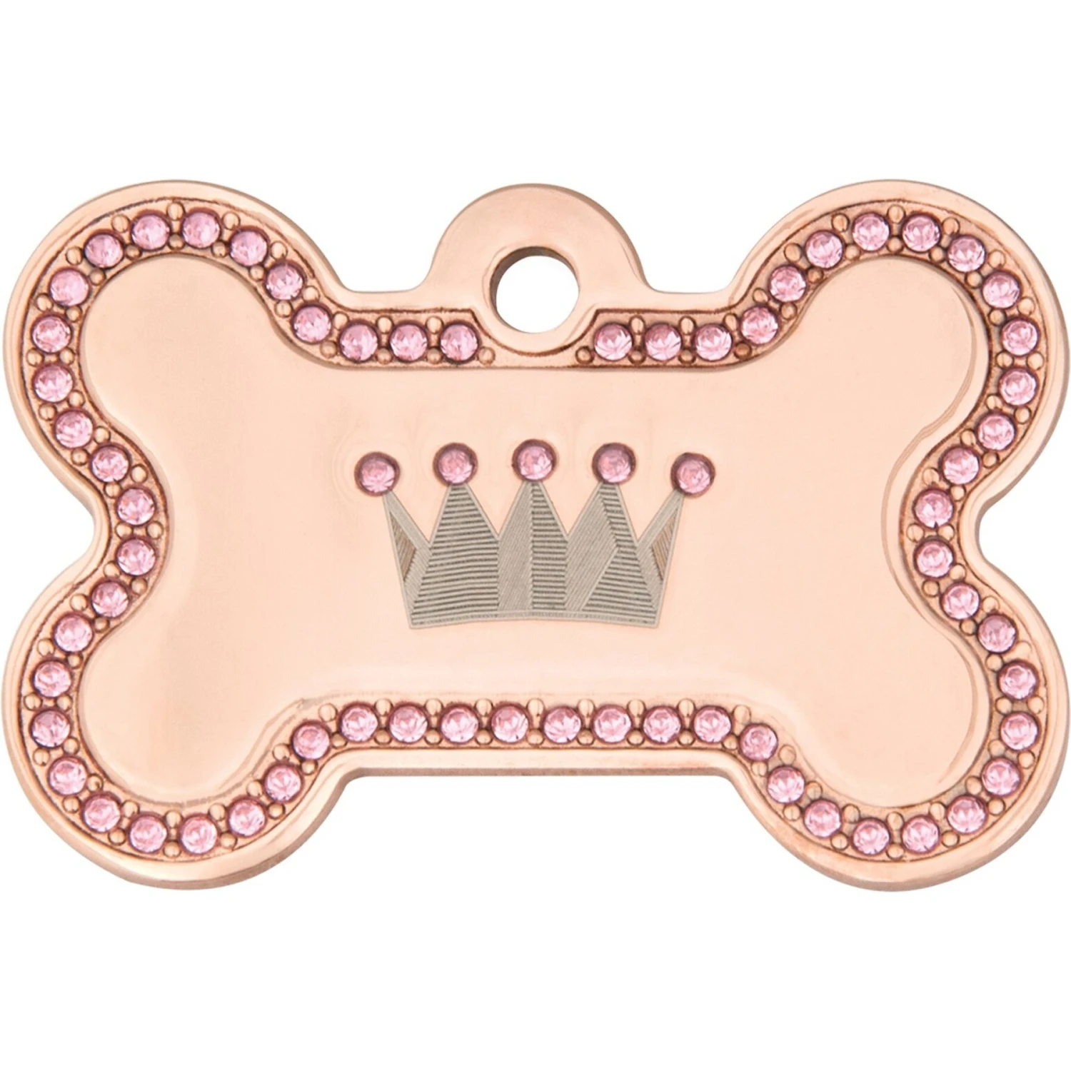 Quick-Tag Diva Bone & Etched Crown Personalized Dog ID Tag 4 Quick-Tag Diva Bone & Etched Crown Personalized Dog ID Tag - Image 2