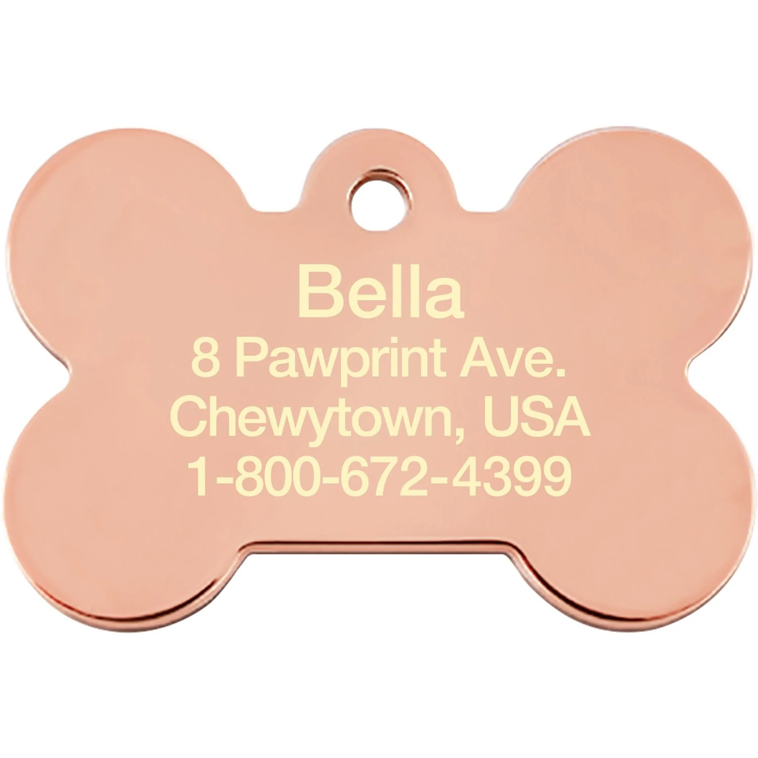 Quick-Tag Diva Bone & Etched Crown Personalized Dog ID Tag 5 Quick-Tag Diva Bone & Etched Crown Personalized Dog ID Tag - Image 3