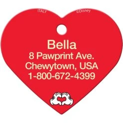 Quick-Tag Disney's Minnie & Mickey Heart Personalized Dog & Cat ID Tag -Blue Buffalo Shop 266402 PT2. AC SS1800 V1611959473