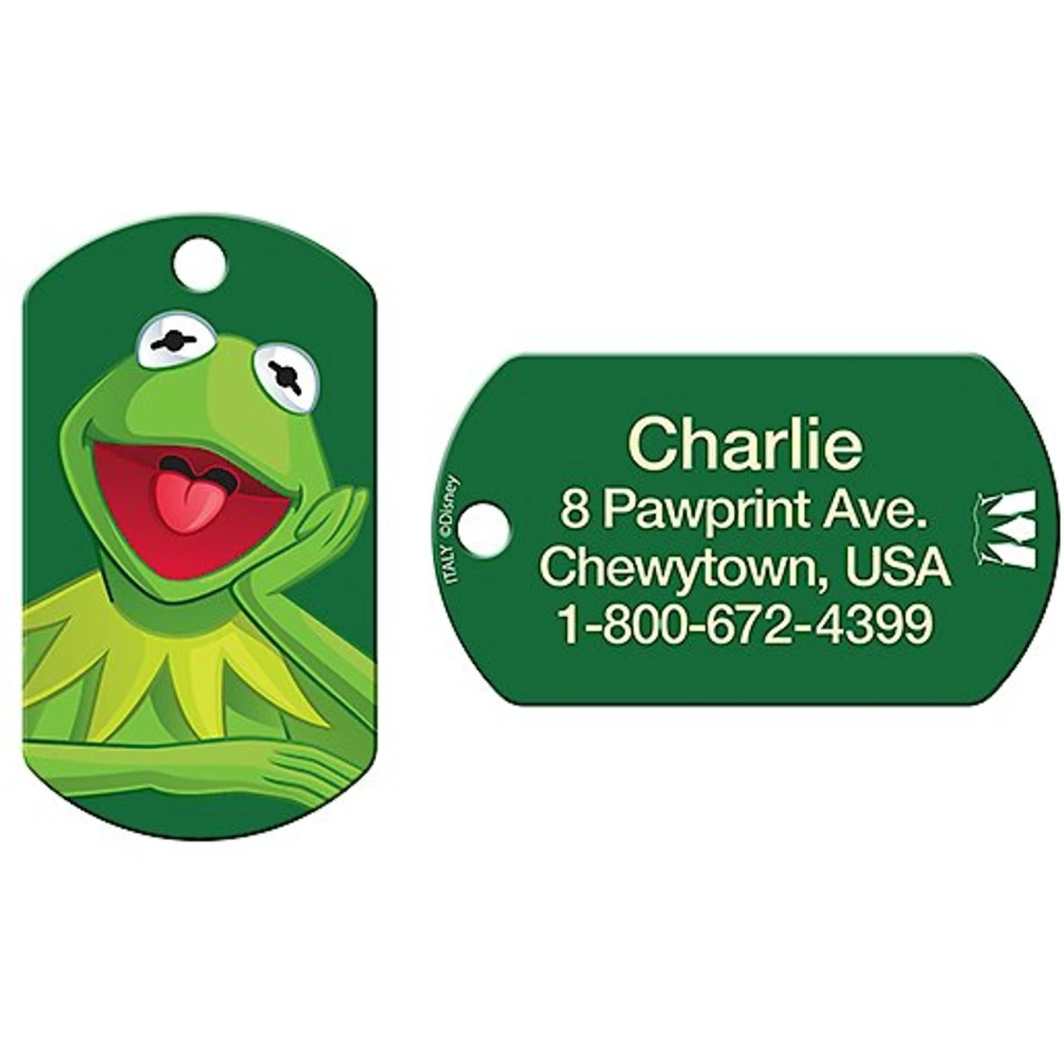 Quick-Tag Disney's Muppets Kermit Military Personalized Dog & Cat ID Tag 3 Quick-Tag Disney's Muppets Kermit Military Personalized Dog & Cat ID Tag