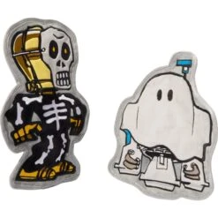 STAR WARS Halloween R2-D2 & C-3PO Stuffing-Free Flat Plush Squeaky Dog Toy