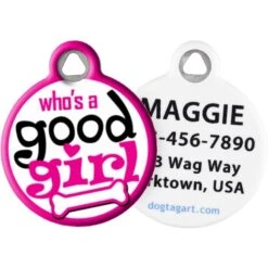 Dog Tag Art Good Girl Personalized Dog & Cat ID Tag