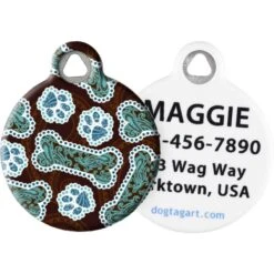 Dog Tag Art Java Paisley Personalized Dog & Cat ID Tag