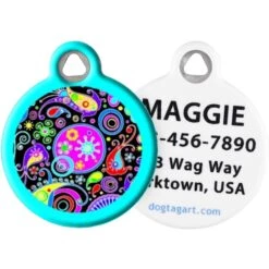 Dog Tag Art Swirly Paisley Personalized Dog & Cat ID Tag