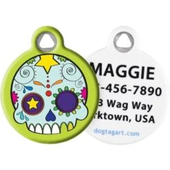 Dog Tag Art Dia De Los Muertos Personalized Dog & Cat ID Tag