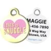 Dog Tag Art Loves To Snuggle Personalized Dog & Cat ID Tag