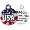 Dog Tag Art Born In The USA Personalized Dog & Cat ID Tag