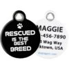 Dog Tag Art Rescued Is The Best Breed Personalized Dog & Cat ID Tag -Blue Buffalo Shop 270034 MAIN. AC SS1800 V1612308673