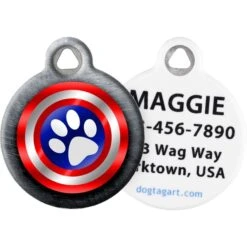 Dog Tag Art Canine America Shield Personalized Dog & Cat ID Tag