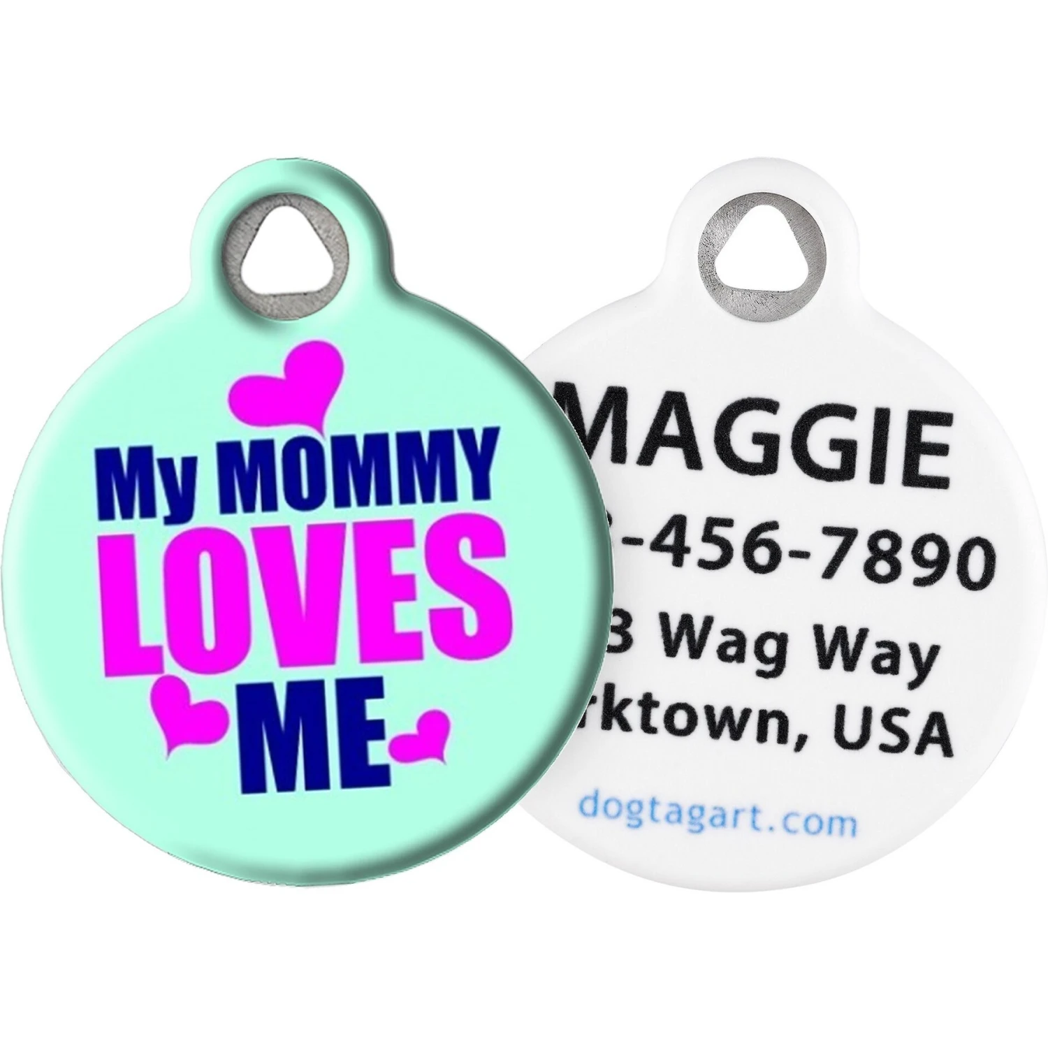 Dog Tag Art My Mommy Loves Me Personalized Dog & Cat ID Tag 3 Dog Tag Art My Mommy Loves Me Personalized Dog & Cat ID Tag