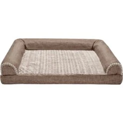 FurHaven Luxe Fur & Performance Linen Orthopedic Sofa Cat & Dog Bed With Removable Cover -Blue Buffalo Shop 271747 PT2. AC SS1800 V1612488711