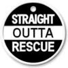 Trill Paws Straight Out Of Rescue Personalized Dog & Cat ID Tag
