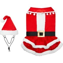 Frisco Mrs. Claus Dog & Cat Costume -Blue Buffalo Shop 276150 PT4. AC SS1800 V1631573670