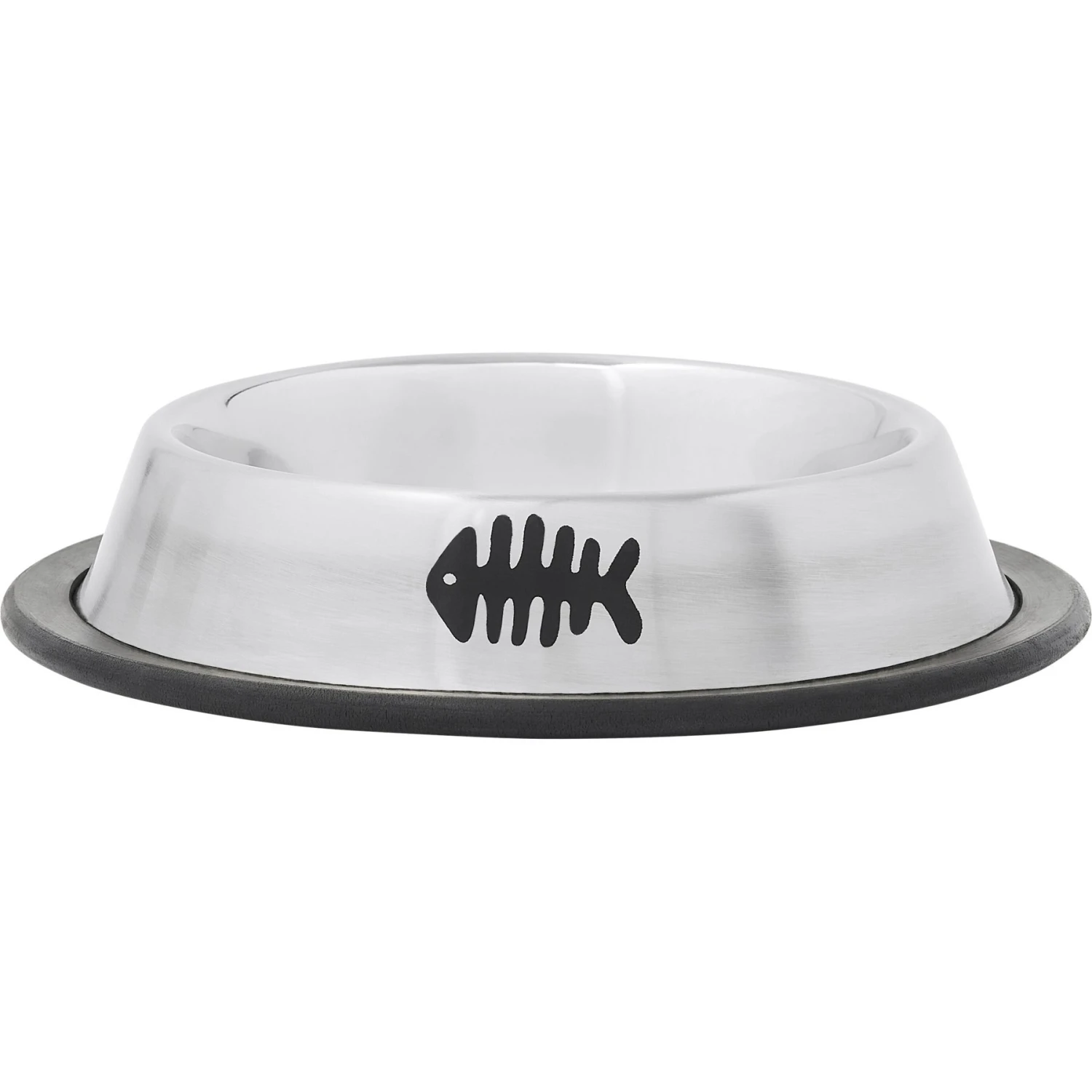 Frisco Fish Print Non-Skid Stainless Steel Dish Cat Bowl 3 Frisco Fish Print Non-Skid Stainless Steel Dish Cat Bowl