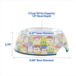 Pixar Toy Story Non-Skid Stainless Steel With Melamine Stand Dog & Cat Bowl -Blue Buffalo Shop 280641 PT1. AC SS1800 V1692728249