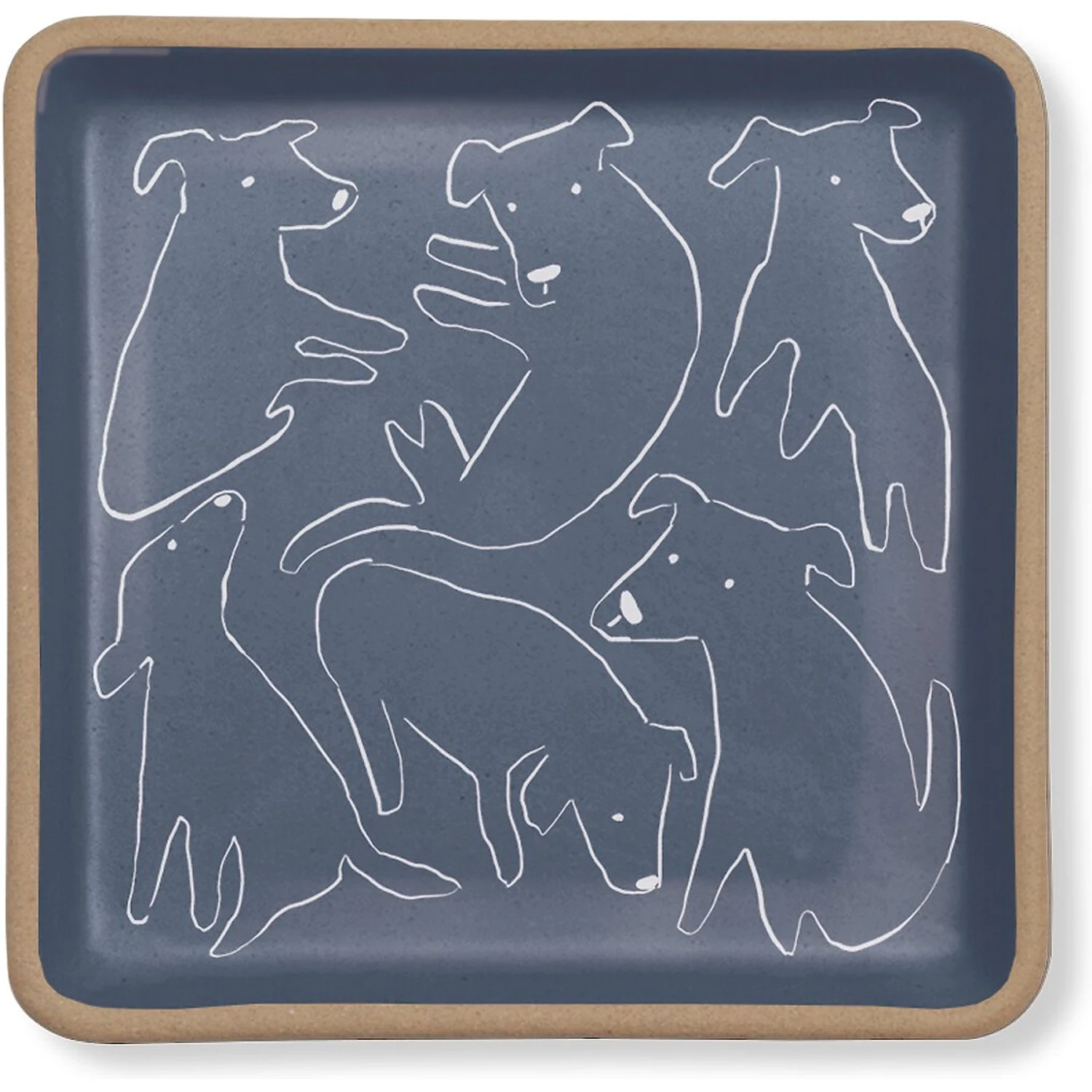 Fringe Studio "Nosey Dog Spot" Squre Stoneware Tray, Small 3 Fringe Studio "Nosey Dog Spot" Squre Stoneware Tray, Small