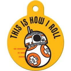 Quick-Tag Star Wars BB-8 How I Roll Circle Personalized Dog & Cat ID Tag -Blue Buffalo Shop 286306 PT1. AC SS1800 V1619216852
