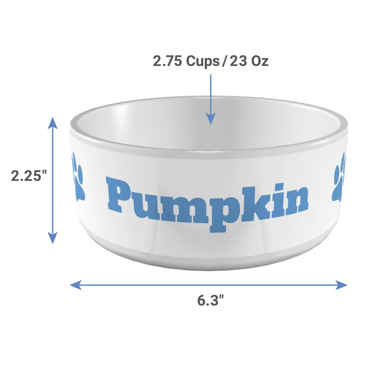 Frisco Paw Print Ceramic Personalized Dog Bowl 6 Frisco Paw Print Ceramic Personalized Dog Bowl - Image 4