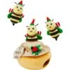 Frisco Holiday Bee Merry Hide & Seek Puzzle Plush Squeaky Dog Toy -Blue Buffalo Shop 287099 MAIN. AC SS1800 V1694813159