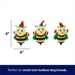 Frisco Holiday Bee Merry Hide & Seek Puzzle Plush Squeaky Dog Toy -Blue Buffalo Shop 287099 PT2. AC SS1800 V1695044345