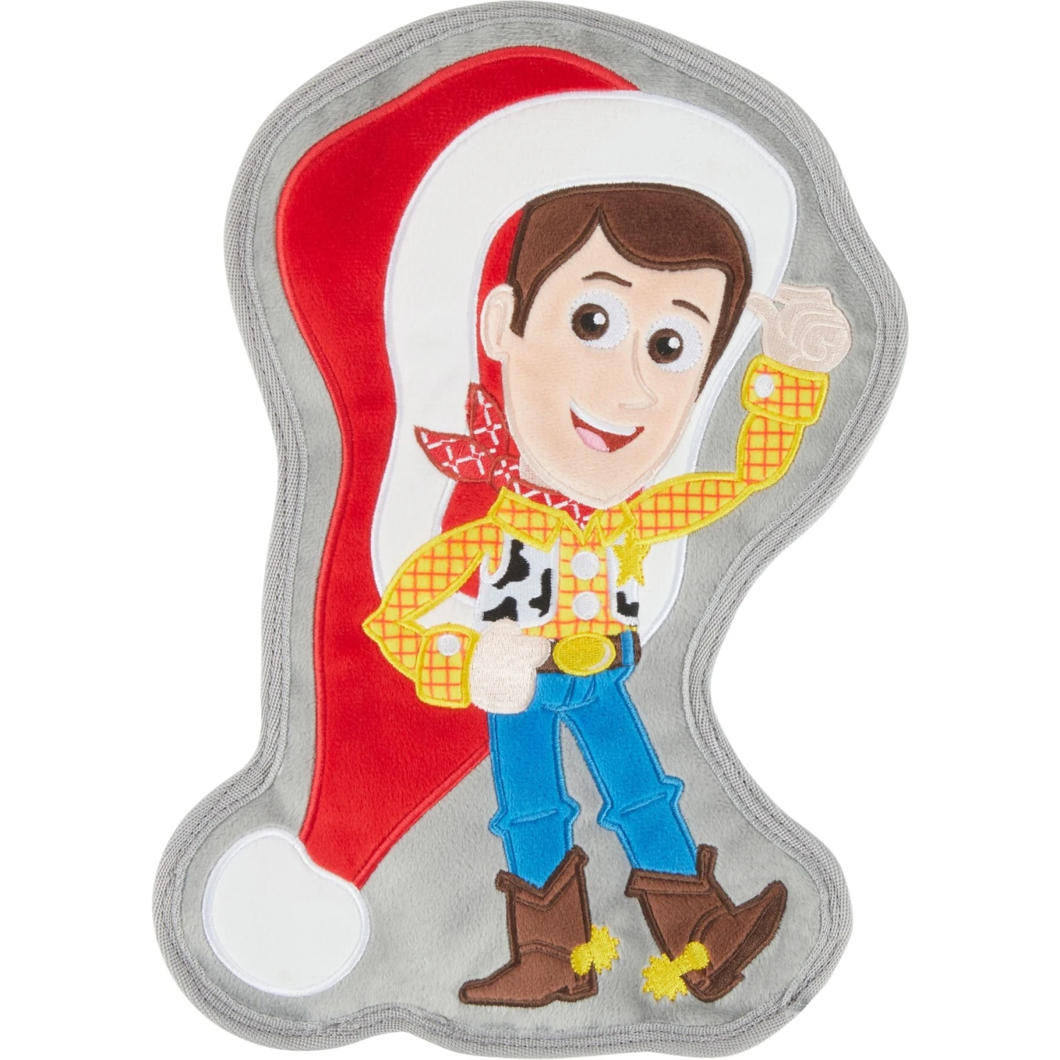 Pixar Holiday Woody With Santa Hat Flat Plush Squeaky Dog Toy 3 Pixar Holiday Woody With Santa Hat Flat Plush Squeaky Dog Toy