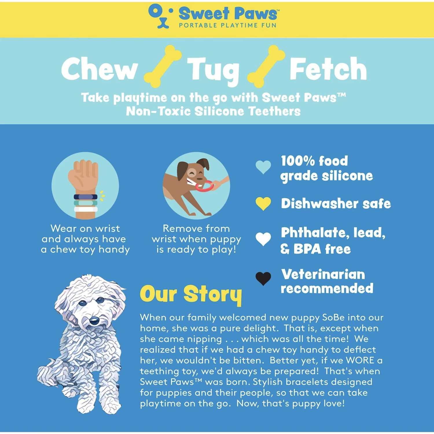 Sweet Paws Santa Paws Stack Wearable Puppy Teether Dog Toy, 4 Count 9 Sweet Paws Santa Paws Stack Wearable Puppy Teether Dog Toy, 4 Count - Image 7
