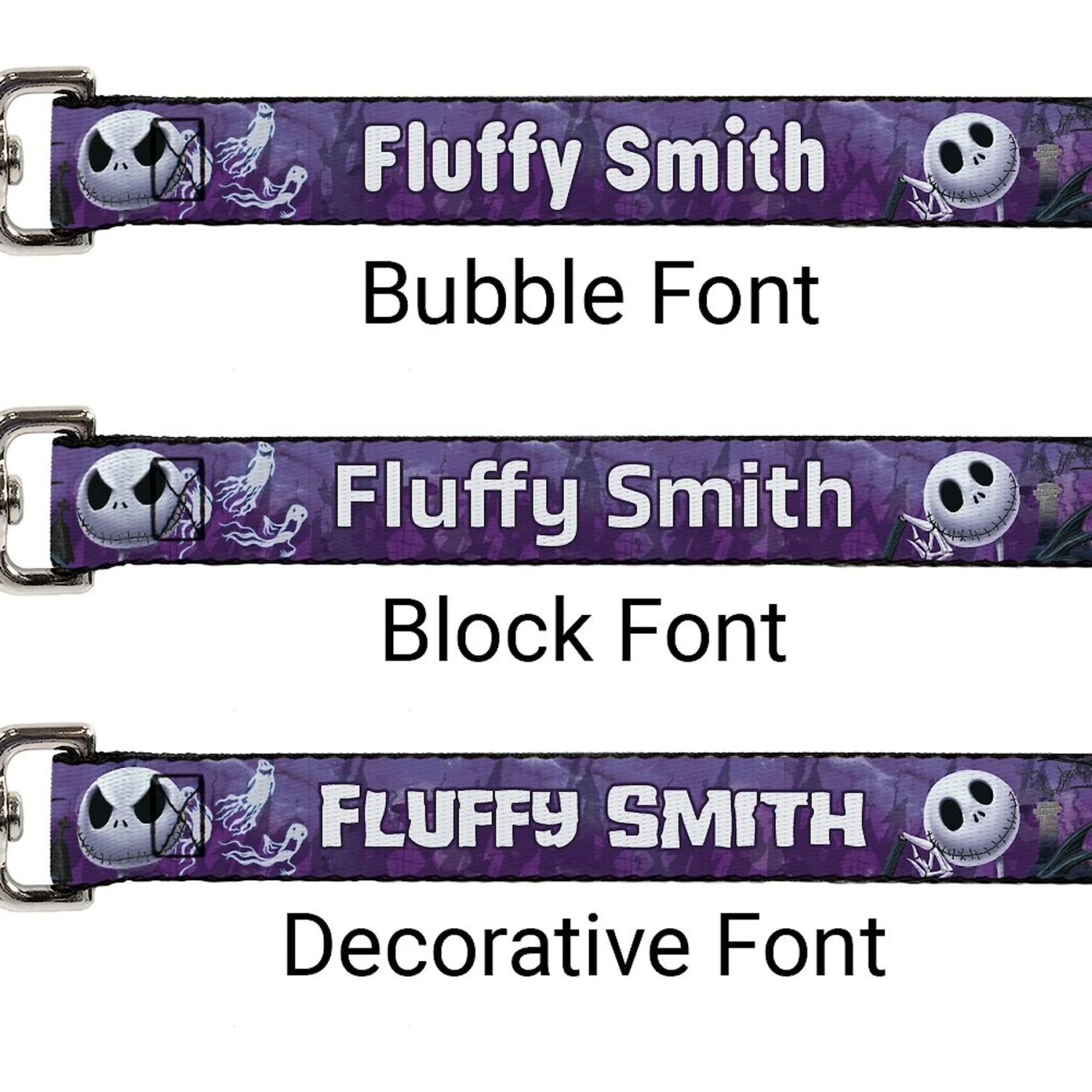 Buckle-Down Disney Nightmare Before Christmas Jack Expressions/Ghosts In Cemetery Personalized Dog Leash 4 Buckle-Down Disney Nightmare Before Christmas Jack Expressions/Ghosts In Cemetery Personalized Dog Leash - Image 2