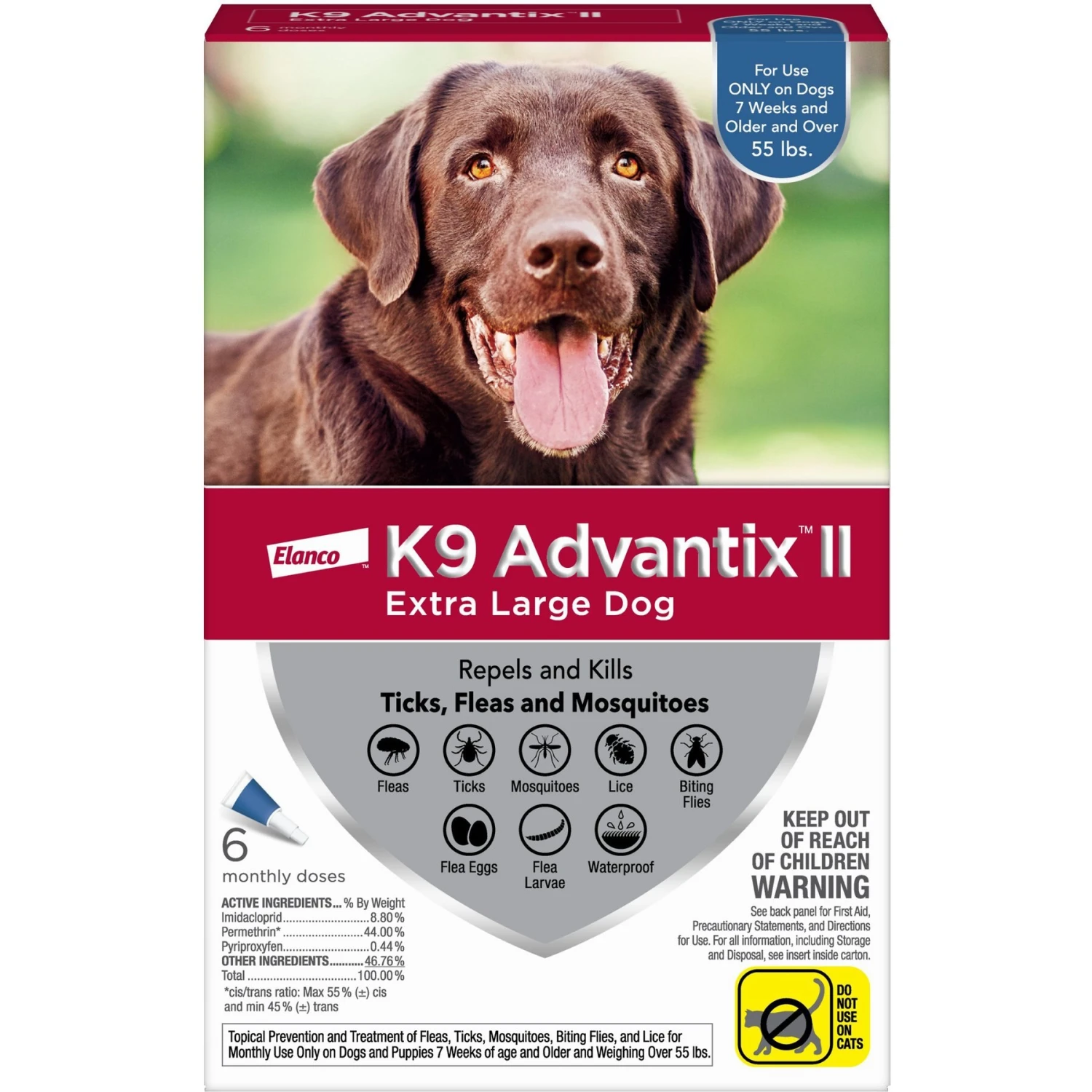 K9 Advantix II Flea & Tick Spot Treatment For Dogs, Over 55 Lbs & Elanco Dewormer For Tapeworms For Dogs 4 K9 Advantix II Flea & Tick Spot Treatment For Dogs, Over 55 Lbs & Elanco Dewormer For Tapeworms For Dogs - Image 2