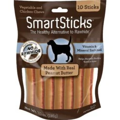 Nature's Recipe Grain-Free Chicken, Sweet Potato & Pumpkin Recipe Dry Dog Food & SmartBones SmartSticks Peanut Butter Dog Treats -Blue Buffalo Shop 293382 PT4. AC SS1800 V1620014821