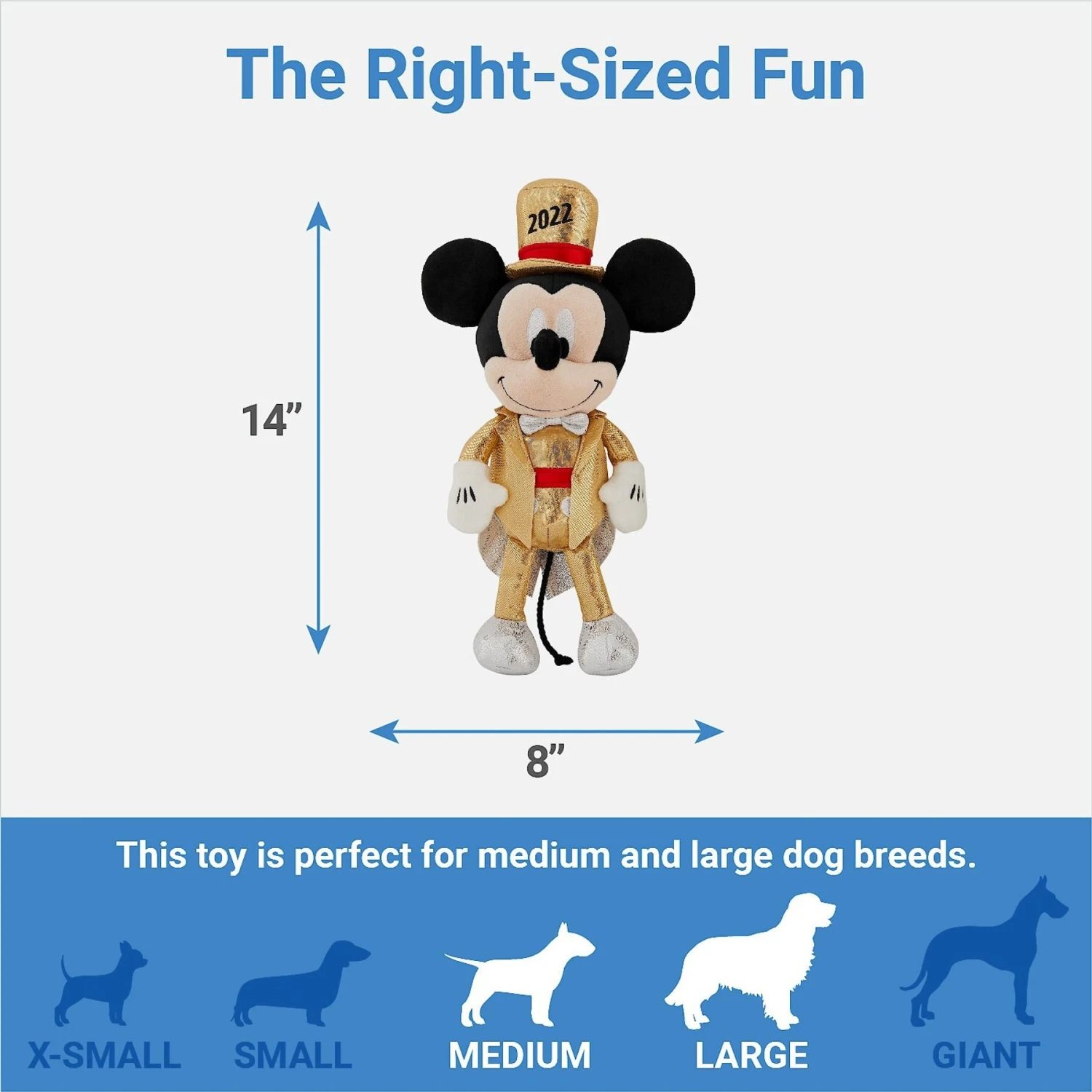 Disney Mickey & Minnie Mouse Plush Squeaky Dog Toy, 2 Count 5 Disney Mickey & Minnie Mouse Plush Squeaky Dog Toy, 2 Count - Image 3