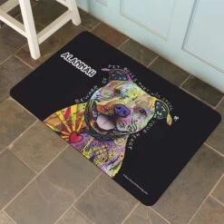 Bungalow Flooring By Dean Russo Pit Bull Heart Personalized Floor Mat -Blue Buffalo Shop 299146 PT1. AC SS1800 V1621375967