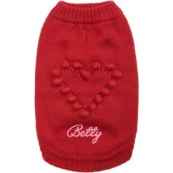 Blueberry Pet For Love Of Pets Heart Designer Personalized Dog Sweater