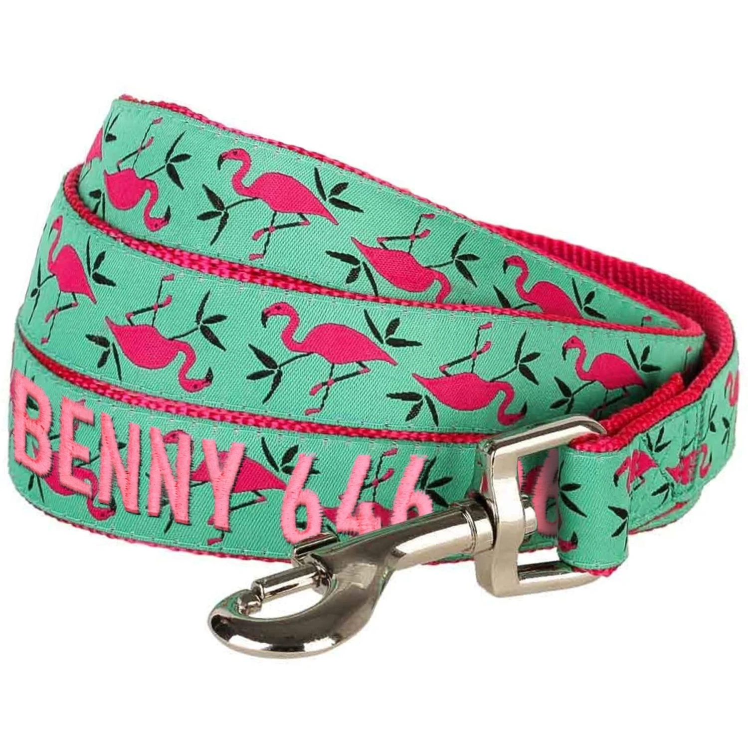 Blueberry Pet Flamingo Personalized Standard Dog Leash 3 Blueberry Pet Flamingo Personalized Standard Dog Leash