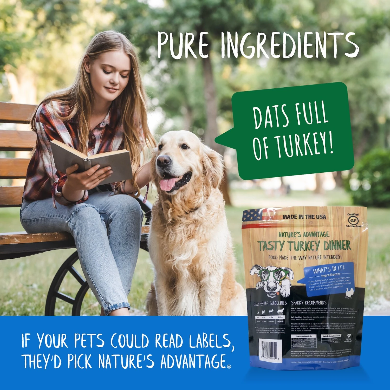 Nature's Advantage Grain-Free Tasty Turkey Dinner Dry Dog Food, 14-oz Bag 5 Nature's Advantage Grain-Free Tasty Turkey Dinner Dry Dog Food, 14-oz Bag - Image 3