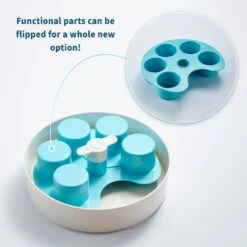 Pet Dream House SPIN Medium Level Palette Non-Skid Plastic Interactive Slow Feeder Dog Bowl, Blue 12 Pet Dream House SPIN Medium Level Palette Non-Skid Plastic Interactive Slow Feeder Dog Bowl, Blue -Blue Buffalo Shop 308746 PT3. AC SS1800 V1627680139