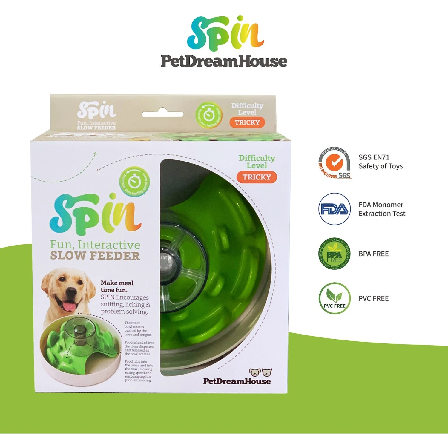 Pet Dream House SPIN Tricky Level UFO Maze Non-Skid Plastic Interactive Slow Feeder Dog Bowl 8 Pet Dream House SPIN Tricky Level UFO Maze Non-Skid Plastic Interactive Slow Feeder Dog Bowl - Image 6