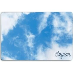 904 Custom Personalized Cloud Script Dog & Cat Placemat
