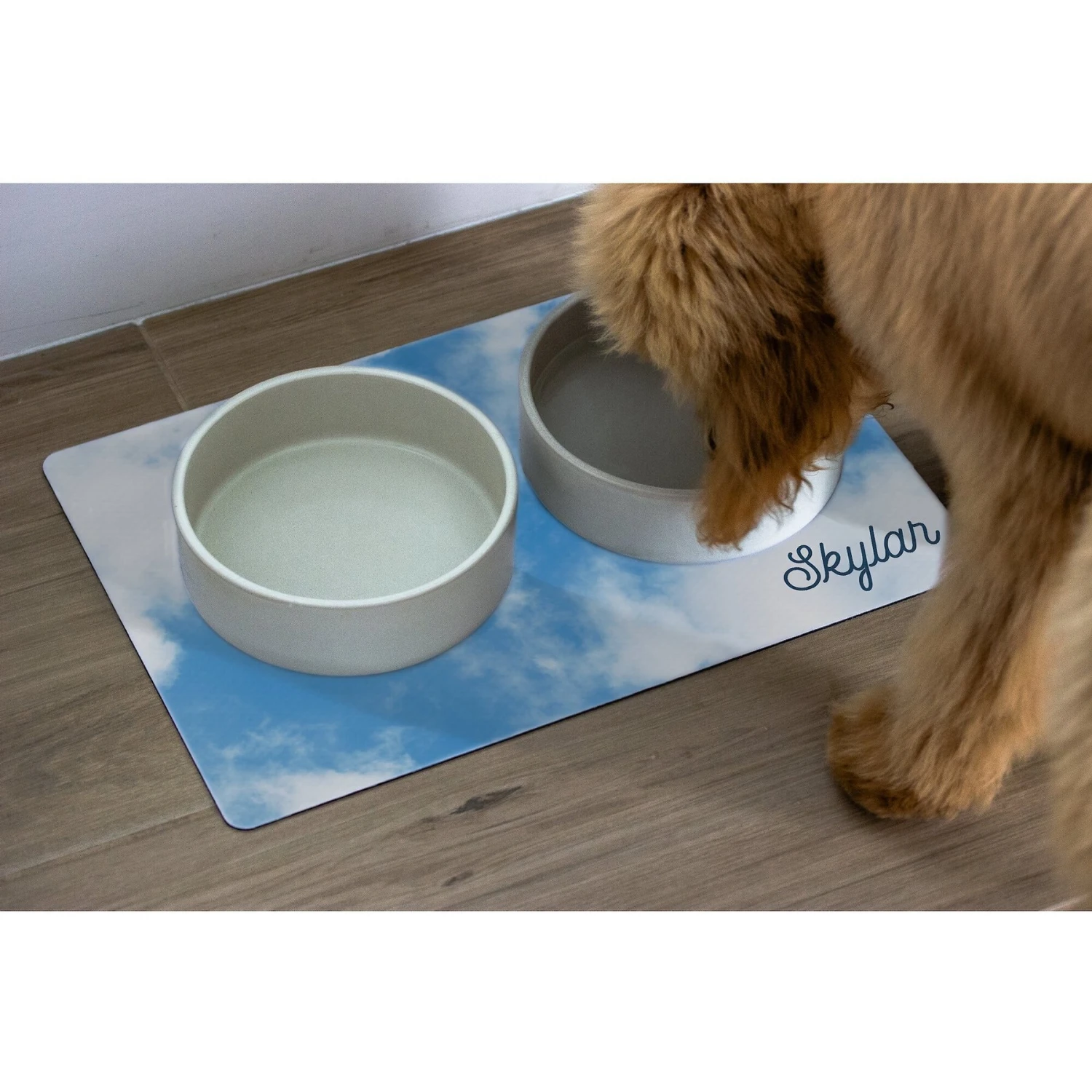 904 Custom Personalized Cloud Script Dog & Cat Placemat 4 904 Custom Personalized Cloud Script Dog & Cat Placemat - Image 2