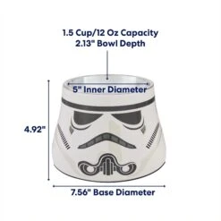 STAR WARS STORMTROOPER Melamine Elevated Stainless Steel Dog & Cat Bowl, 1.5 Cup 9 STAR WARS STORMTROOPER Melamine Elevated Stainless Steel Dog & Cat Bowl, 1.5 Cup -Blue Buffalo Shop 315280 PT1. AC SS1800 V1685731887