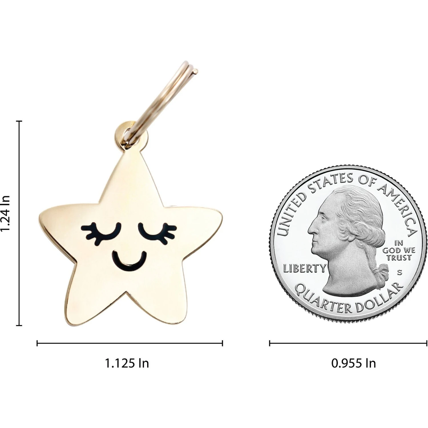 Two Tails Pet Company Personalized Smiling Star Dog & Cat ID Tag 4 Two Tails Pet Company Personalized Smiling Star Dog & Cat ID Tag - Image 2