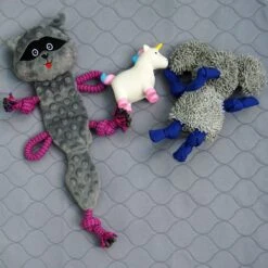 Rocket & Rex Oh My! Unicorn Stuffing-Free Squeaky Plush Dog Chew Toy Set, 3 Count -Blue Buffalo Shop 318049 PT6. AC SS1800 V1632182188