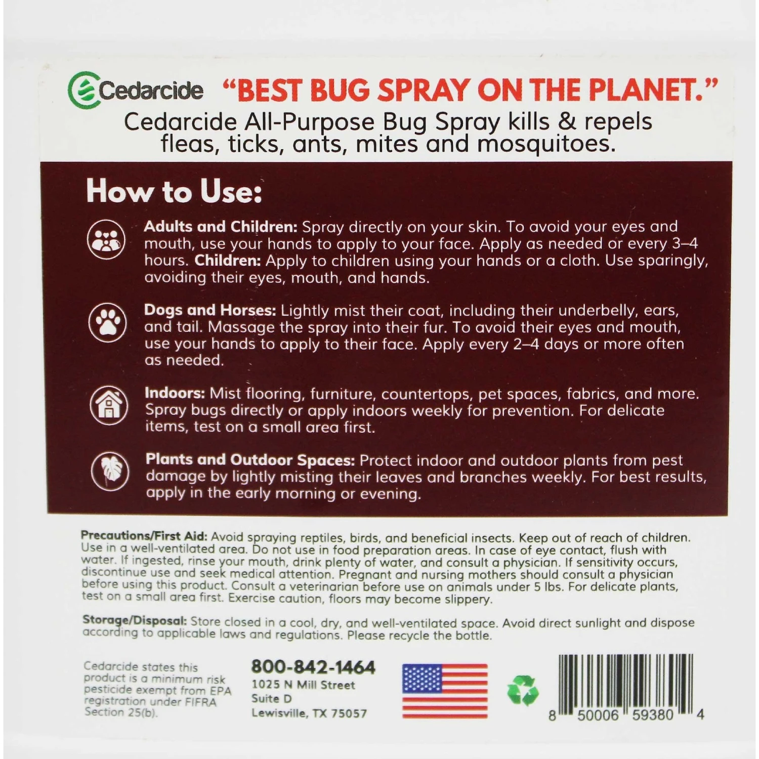 Cedarcide Peppermint All-Purpose Dog Bug Spray 5 Cedarcide Peppermint All-Purpose Dog Bug Spray - Image 3