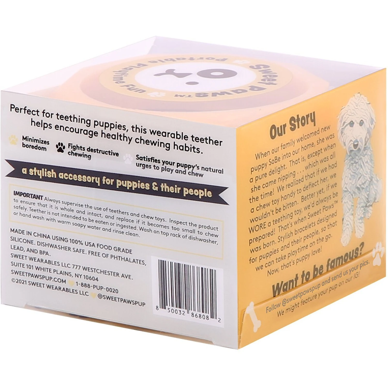 Sweet Paws Wearable Puppy Teether Stack Party Of 4 4 Sweet Paws Wearable Puppy Teether Stack Party Of 4 - Image 2